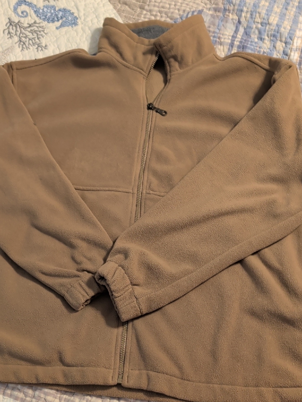 Basic Editions Taupe Fleece Jacket